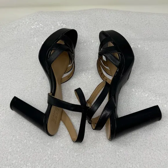 Naturalizer Mallory Ankle Strap Sandals/ Heels Black Size 9 Women’s.