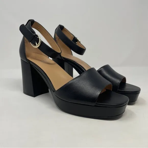 Naturalizer Pearlyn Ankle Strap Block Heel Chunky Platform Sandals - NWT