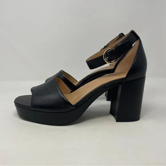 Naturalizer Pearlyn Ankle Strap Block Heel Chunky Platform Sandals - NWT
