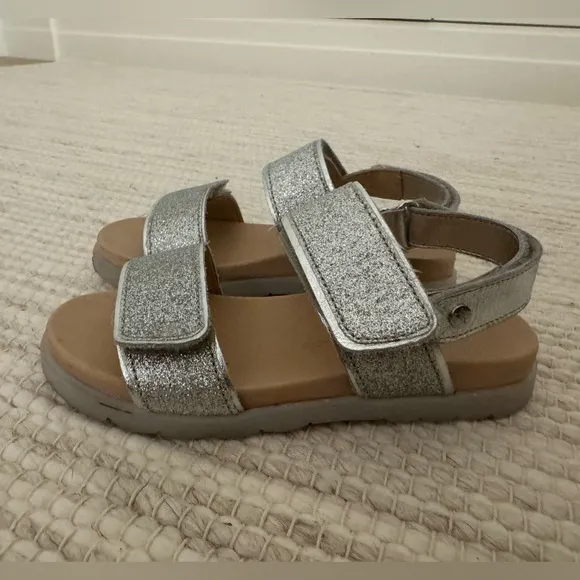 Naturino Girls Silver Glitter Sandals - Size 29 / US 12