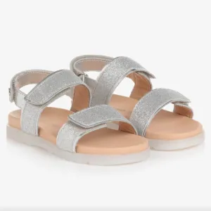 Naturino Girls Silver Glitter Sandals - Size 29 / US 12