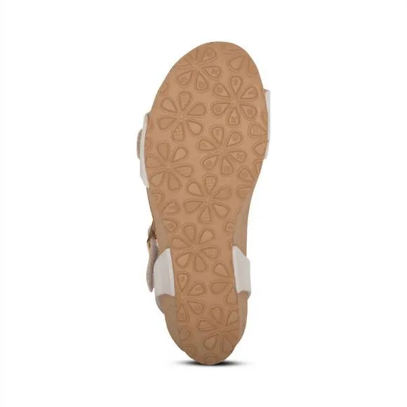 NEW AETREX women's lexa wedge sandals in ivory
