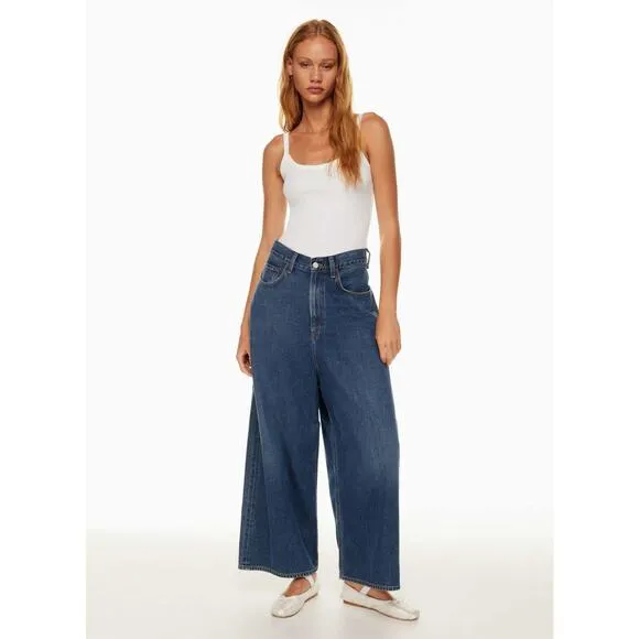 New AGOLDE Valeria Jean in Valley Dark Wash Wide Leg Baggy Loose 27