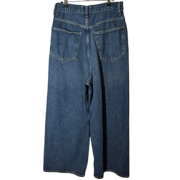 New AGOLDE Valeria Jean in Valley Dark Wash Wide Leg Baggy Loose 27