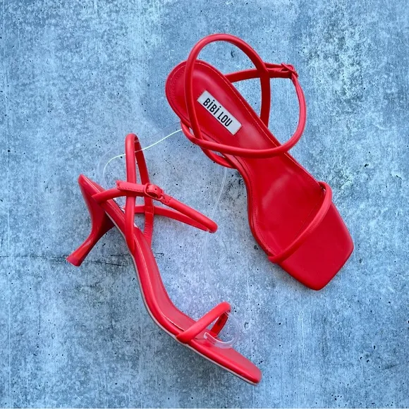 NEW Anthropologie Bibi Lou Simple Red Strap Sandals 40