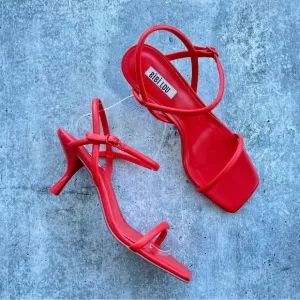 NEW Anthropologie Bibi Lou Simple Red Strap Sandals 40
