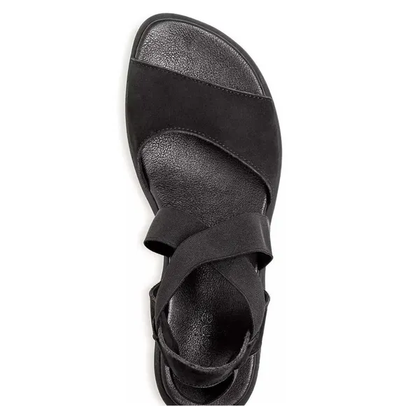 NEW ARCHE Womens Satia Sandals Strappy Low Crossed Strap Black Size 9.5