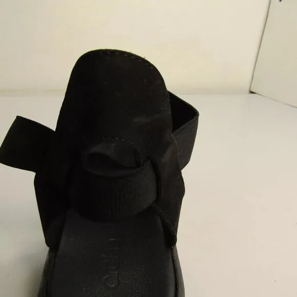 NEW ARCHE Womens Satia Sandals Strappy Low Crossed Strap Black Size 9.5