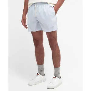 NEW BARBOUR somerset pinstripe swim shorts in sky blue
