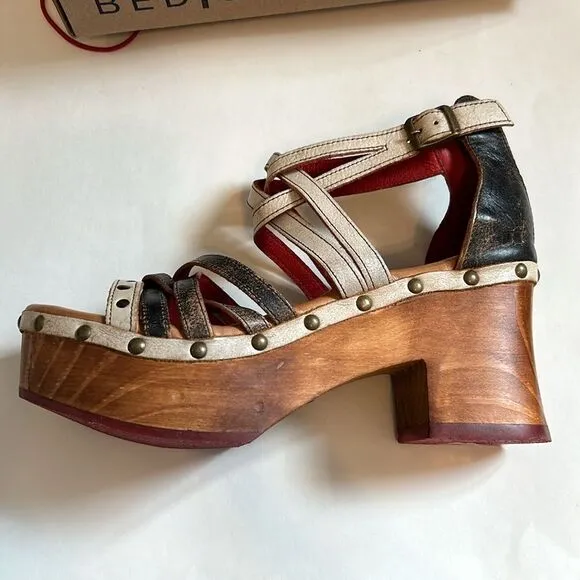 NEW BED|STU Antonelli Platform Leather Sandals Woman's Size 11 New NIB