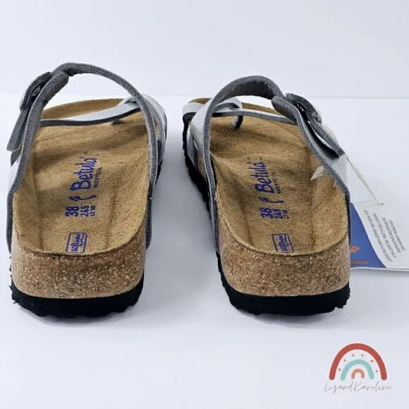 New! Betula by Birkenstock Mia Soft Silver Sandals