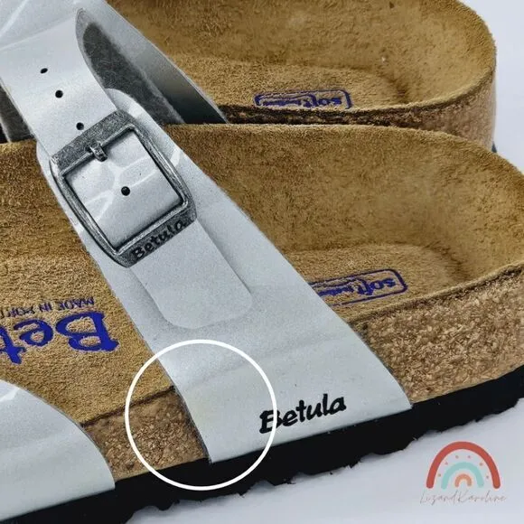 New! Betula by Birkenstock Mia Soft Silver Sandals