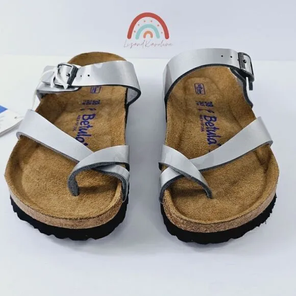 New! Betula by Birkenstock Mia Soft Silver Sandals