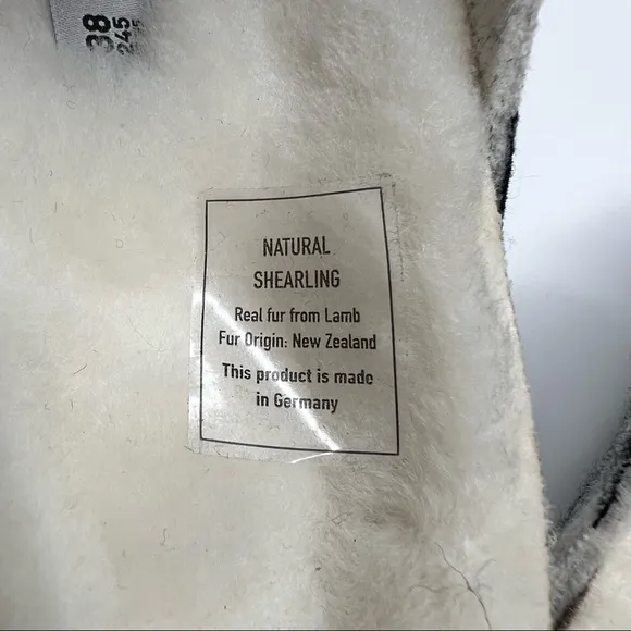 NEW BIRKENSTOCK Arizona Shearling Wool Plaid White Size 38 EU 7 - 7.5 US