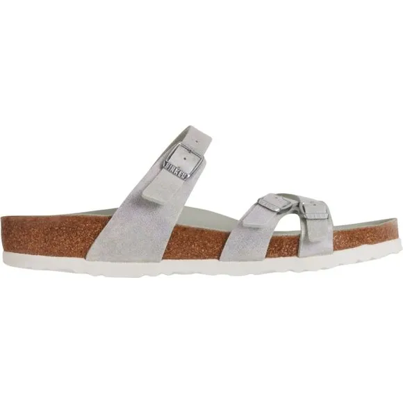 NEW Birkenstock Made in Germany Franca Sandals - Birko-Flor®  Iridescent Matcha2