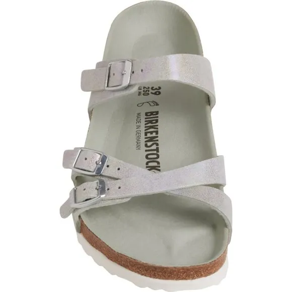 NEW Birkenstock Made in Germany Franca Sandals - Birko-Flor®  Iridescent Matcha2