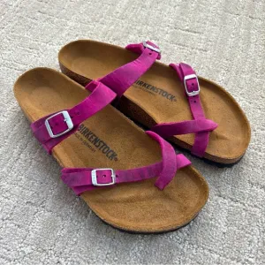 NEW Birkenstock Mayari Fuchsia Pink Strappy Sandals New Women’s EU 40 Regular