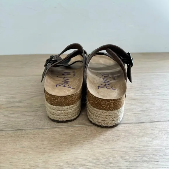 New Blowfish platform sandals. Slide in, BROWN. Malibu 2 inch wedge