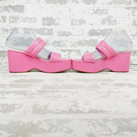 NEW BP Raquelle Wedge Pink Summer Platform Sandals W785
