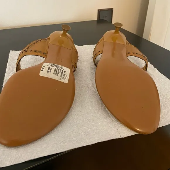 New Brown/Gold Salvatore Ferragamo sandals.