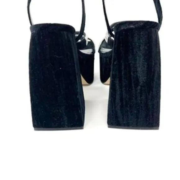 NEW Circus NY by Sam Edelman Mila Jewel Platform Velvet Sandals Womens 9 Black