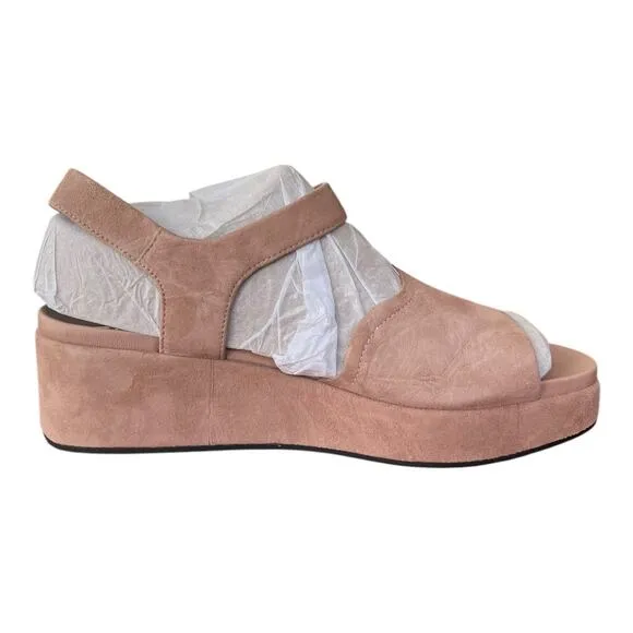 NEW Clarks Kimmei Way Wedge Sandals Dark Blush Suede Women's 10