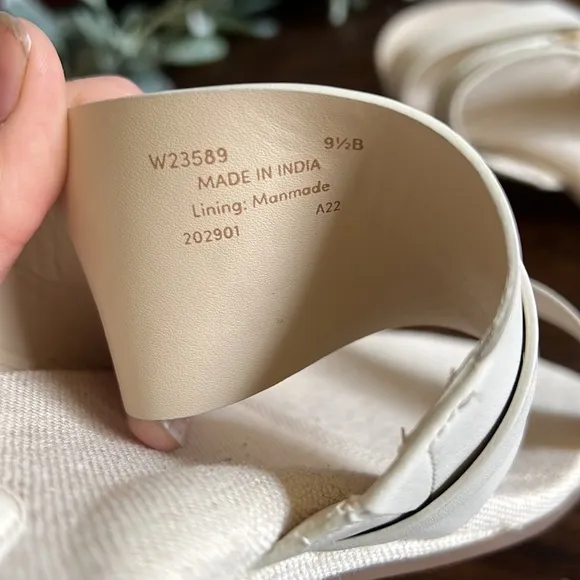 NEW Cole Haan Francine Demi White Wedge Slide Sandals Women's 9.5 B W23589
