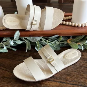 NEW Cole Haan Francine Demi White Wedge Slide Sandals Women's 9.5 B W23589