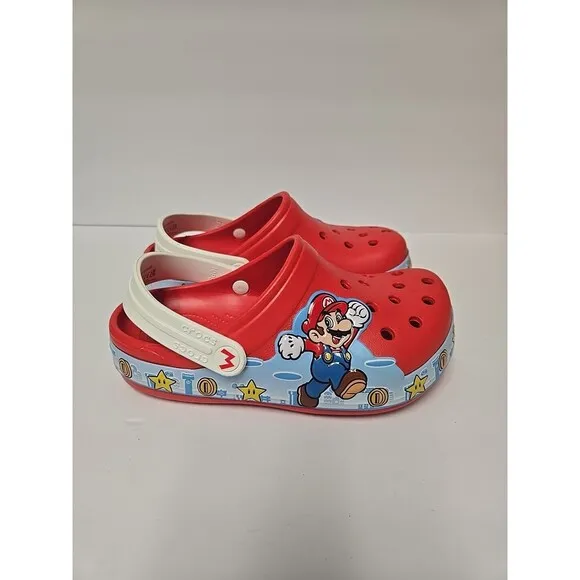 NEW CROCS FunLab SUPER MARIO Light Up Kids Clog Sandals Slip On Child Kid 2