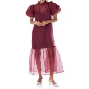 NEW CROSBY BY MOLLIE BURCH loretta maxi dress in cabernet