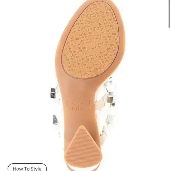 NEW Dannijo x Gianni Bini Bianca Jeweled Dress heel sandals women size 6, 7.5