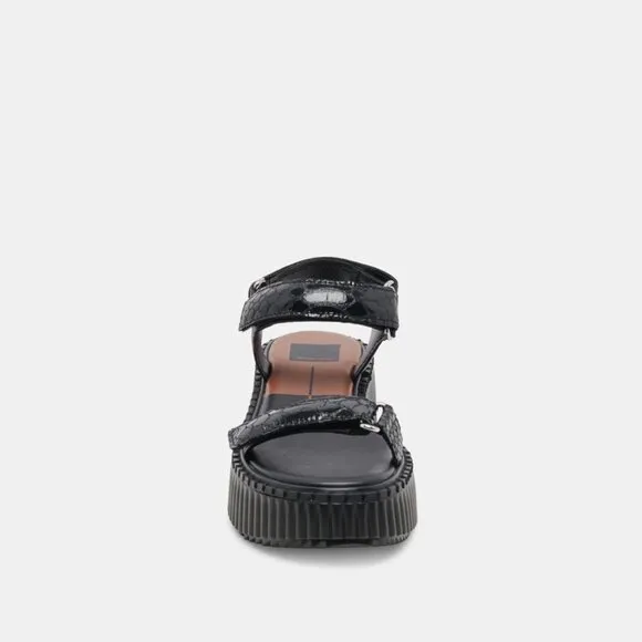 NEW DOLCE VITA Leather Debra Sandals midnight black for women 462tn