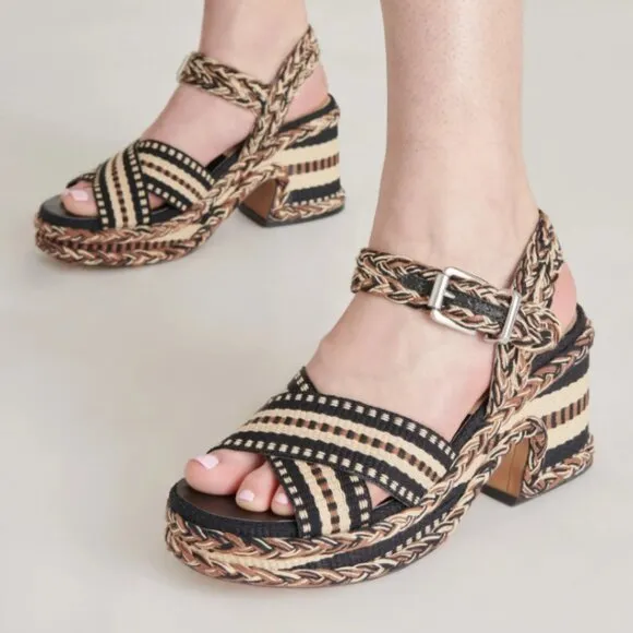 .NEW DOLCE VITA Made In Brazil Grayce Heel Sandals black multi for women…