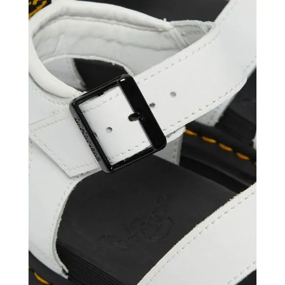 New Dr Martens BLAIRE LEATHER STRAP SANDALS Size 9 In White