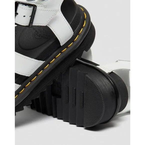 New Dr Martens BLAIRE LEATHER STRAP SANDALS Size 9 In White