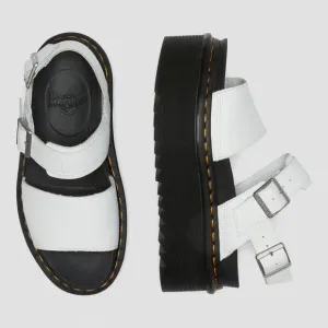 NEW Dr Martens VOSS Hydro White Leather Platform Strap Sandals Woman EU 41 US 9