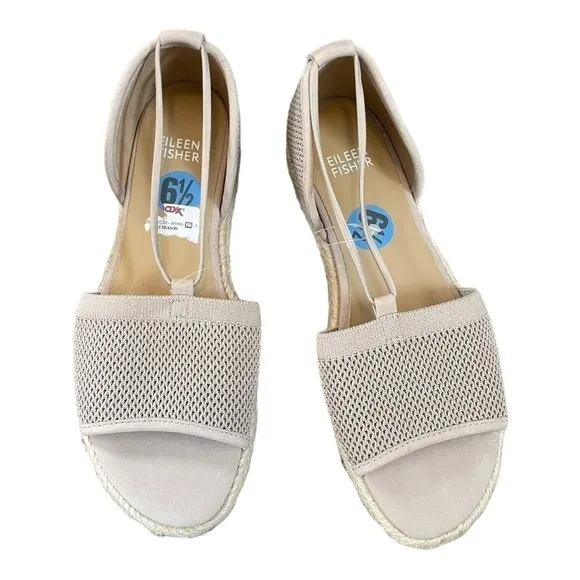 New! Eileen Fisher Mews Slip On Padded Espadrille Sandals
