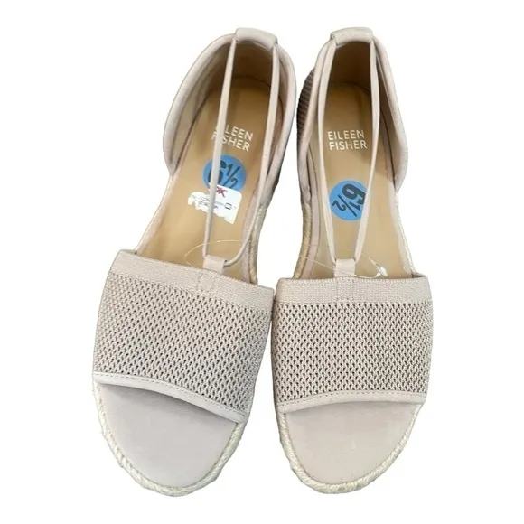 New! Eileen Fisher Mews Slip On Padded Espadrille Sandals