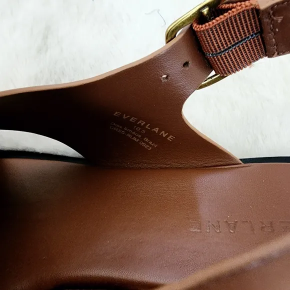 NEW Everlane The City Crossover Brown Leather Sandals