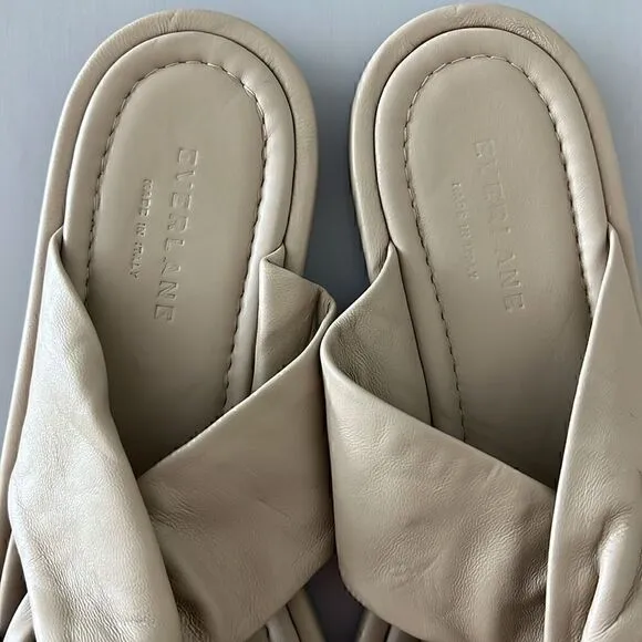 New Everlane The Day Twist Sandal in Warm Khaki Size 7.5