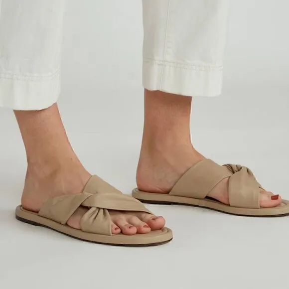 New Everlane The Day Twist Sandal in Warm Khaki Size 7.5