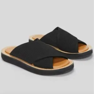 NEW Everlane The ReKnit City Flatform Sandal Womens 5.5 Black