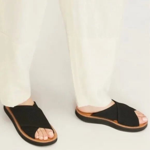 NEW Everlane The ReKnit City Flatform Sandal Womens 5.5 Black