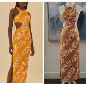 New FARM RIO Psychedelic Wave Dress