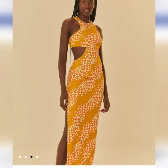 New FARM RIO Psychedelic Wave Dress
