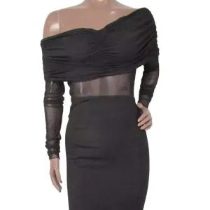 NEW FAVORITE DAUGHTER  Maxi Dress Black Size S The New Era Off The Shoulder