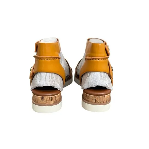 New! Franco Sarto Daven Gladiator Sandals in Mustard - Size 7.5 / EU 37.5