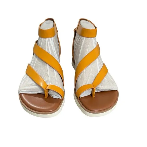 New! Franco Sarto Daven Gladiator Sandals in Mustard - Size 7.5 / EU 37.5