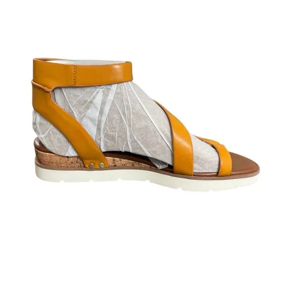 New! Franco Sarto Daven Gladiator Sandals in Mustard - Size 7.5 / EU 37.5