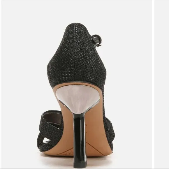 New FRANCO SARTO RANIA 2 STILETTO CUT-OUT high HEELS sandals black pumps 7